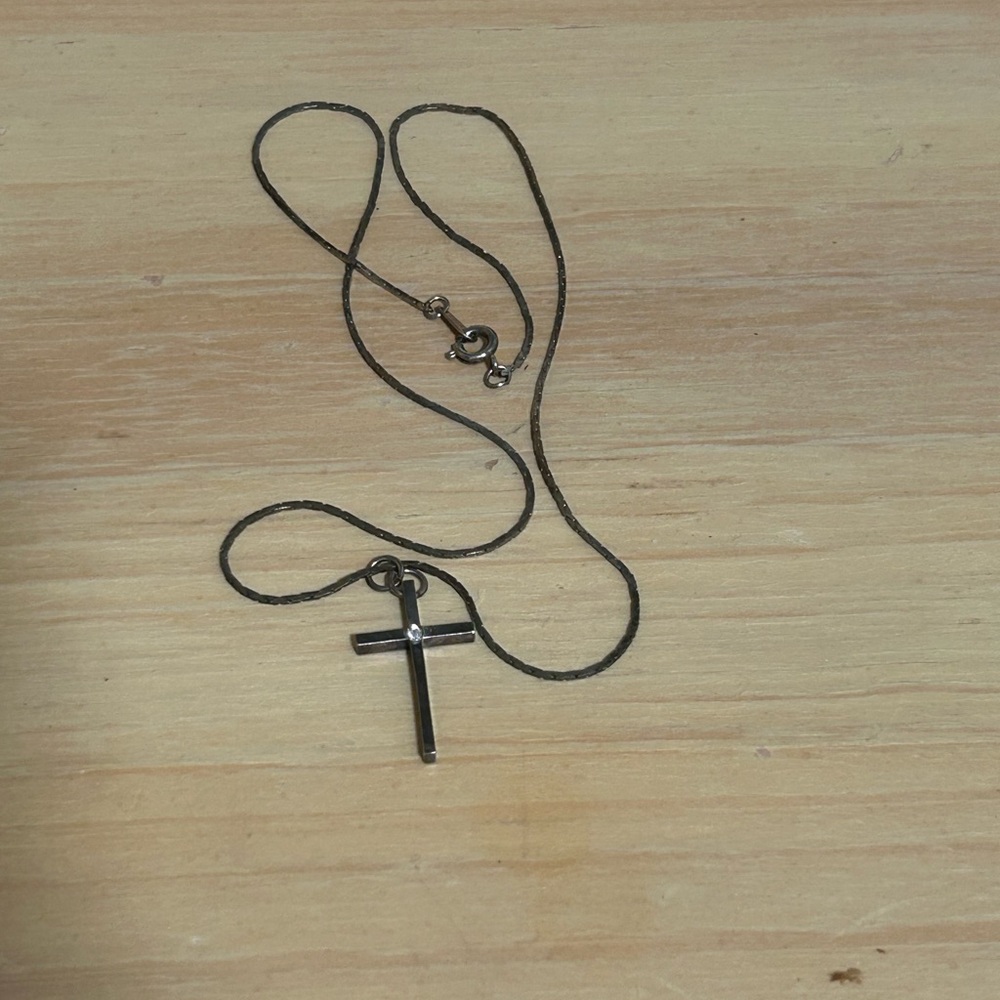 Silver Cross Pendant Necklace